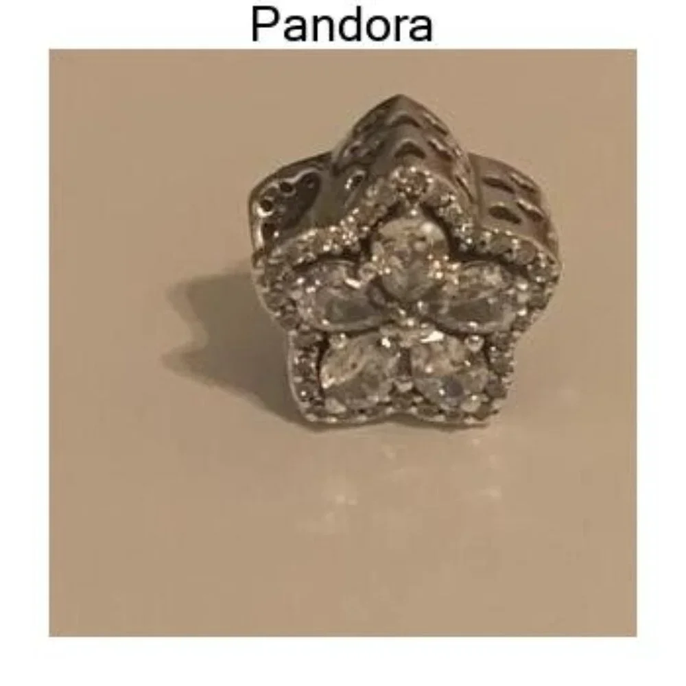 Pandora Silver Flower Bracelet Charm